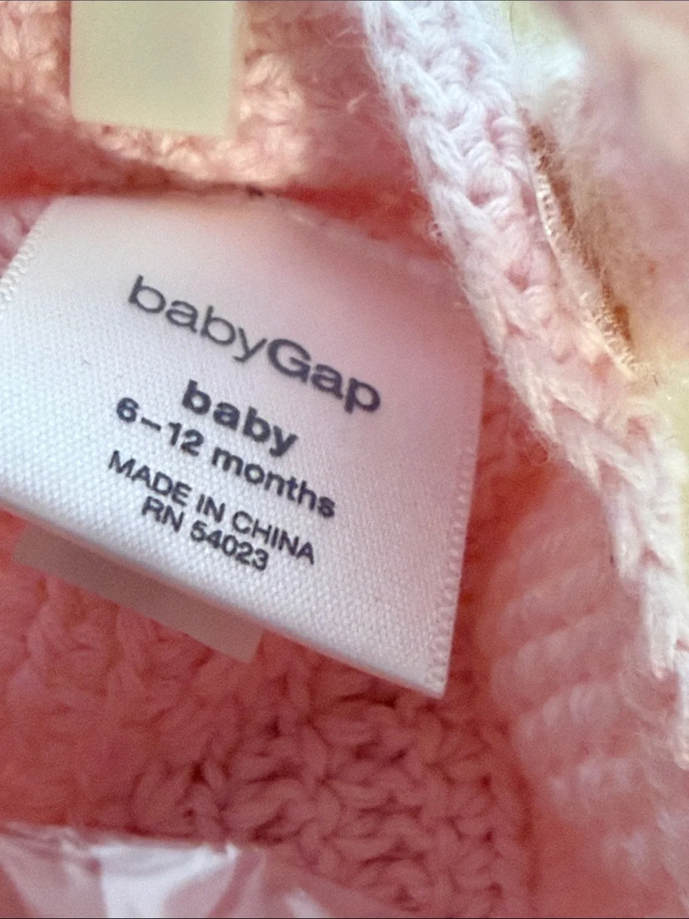 GAP Pink Crochet Mary Jane Baby Booties